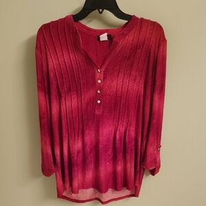 Cocomo Vibrant Red Blouse with Button Detail